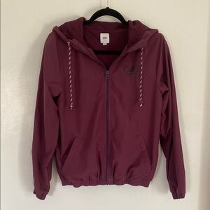 Vans - Burgundy Hooded Lightweight Windbreaker